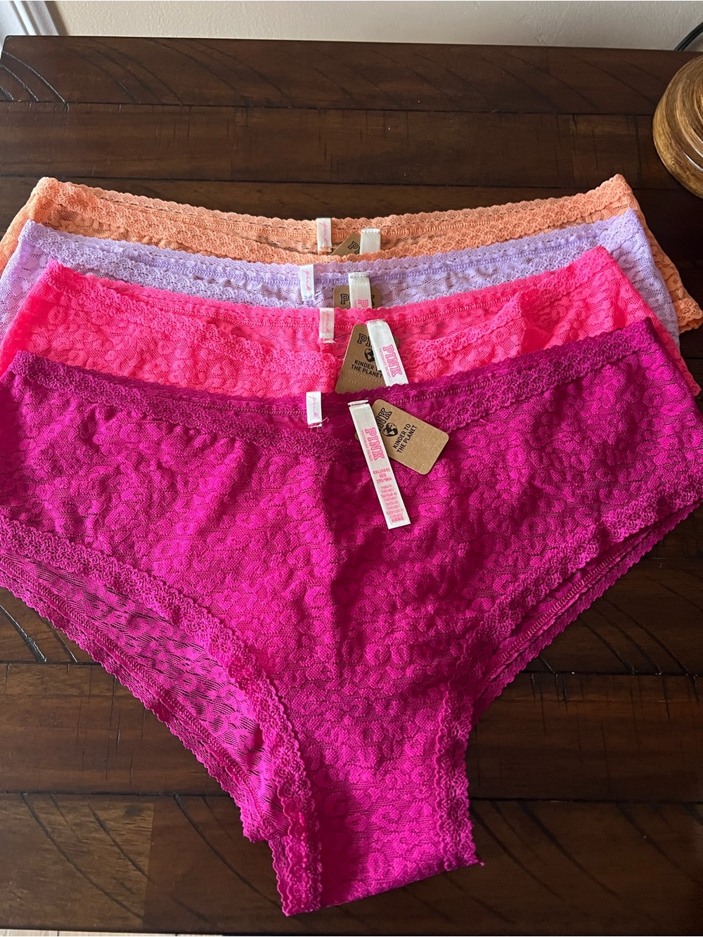 Lace Bikini Panties - 4-Pack Bright Mix